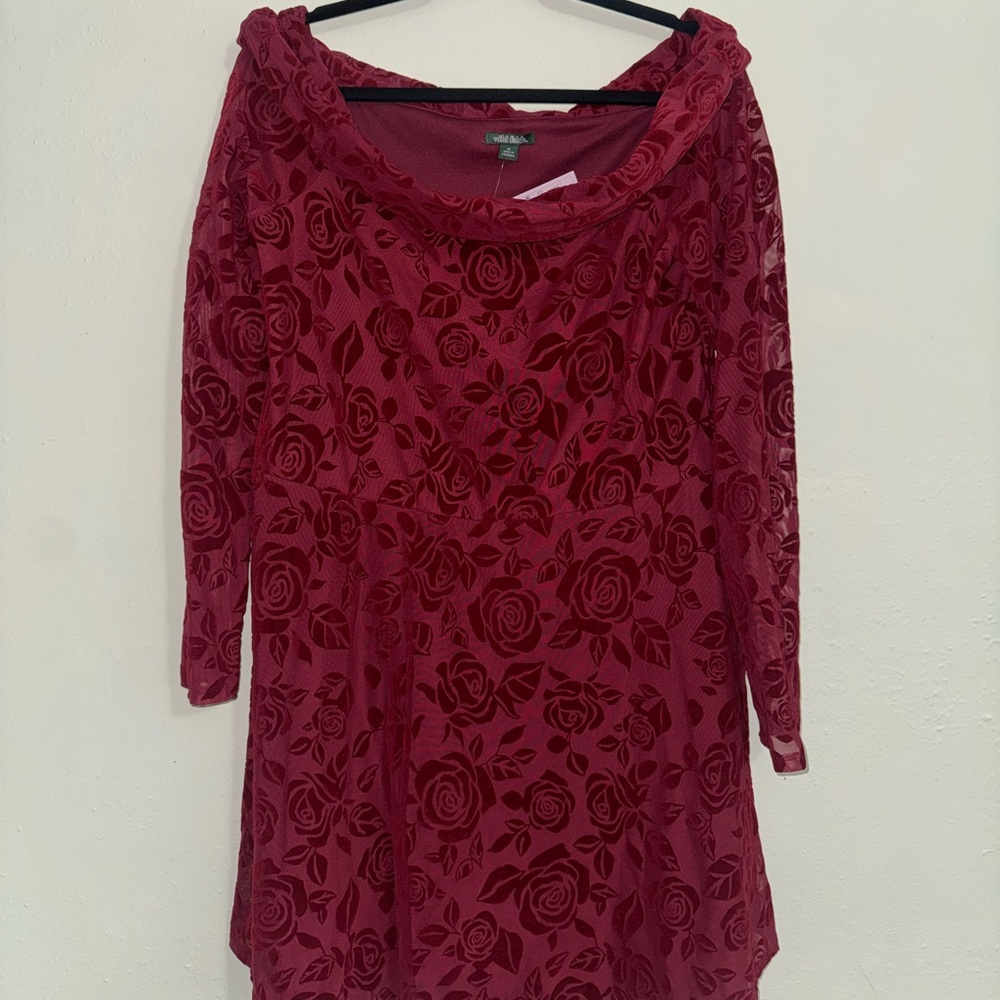 Wild Fable Red Floral Dress